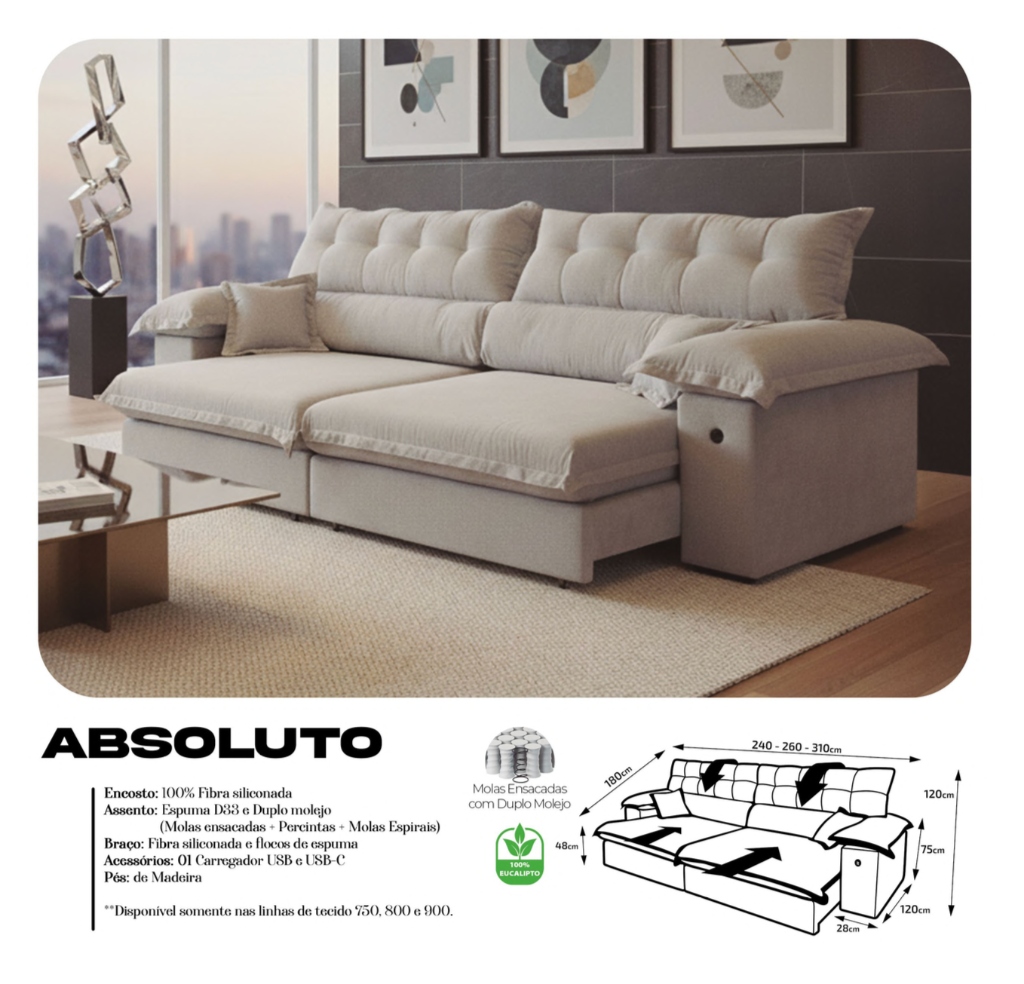 Sofá Absoluto Hellen